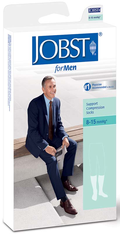 Image of Medium, White Supportwear For Men, 8-15 mmhg