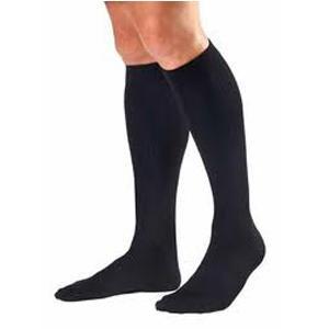 Image of Men's Knee-High Ribbed Compression Socks Large, Black