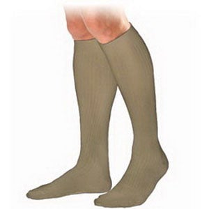 Image of Men's Knee-High Ribbed Compression Socks Medium, Khaki