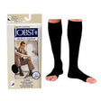 Image of Men's Knee-High Ribbed Compression Socks Small, Black, 30-40 mmHg