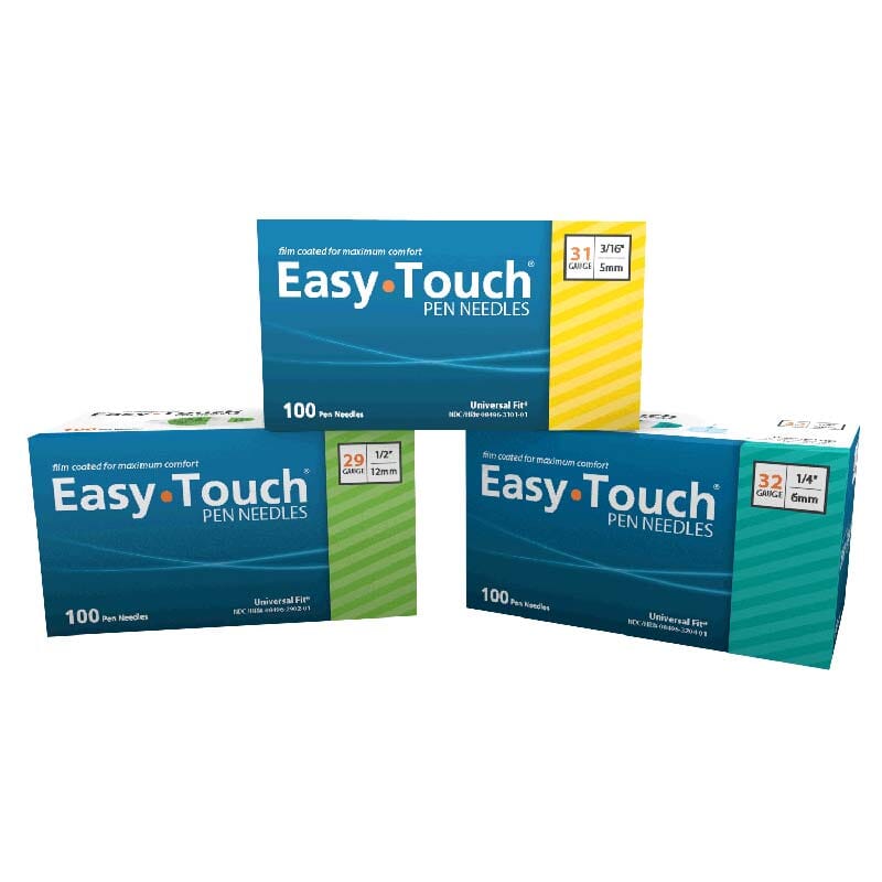Easy Touch Pen Needles 32g, 1/4 Inch (6mm)