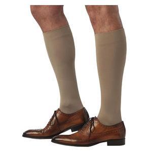 Image of Midtown Microfiber Calf, 20-30 mmHg, Medium, Long, Closed, Tan/Khaki