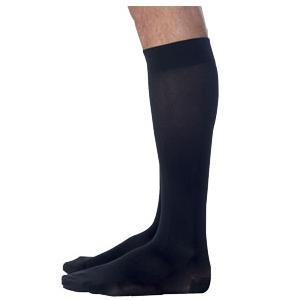 Image of Midtown Microfiber Calf, 30-40 mmHg, Large, Long, Closed, Black