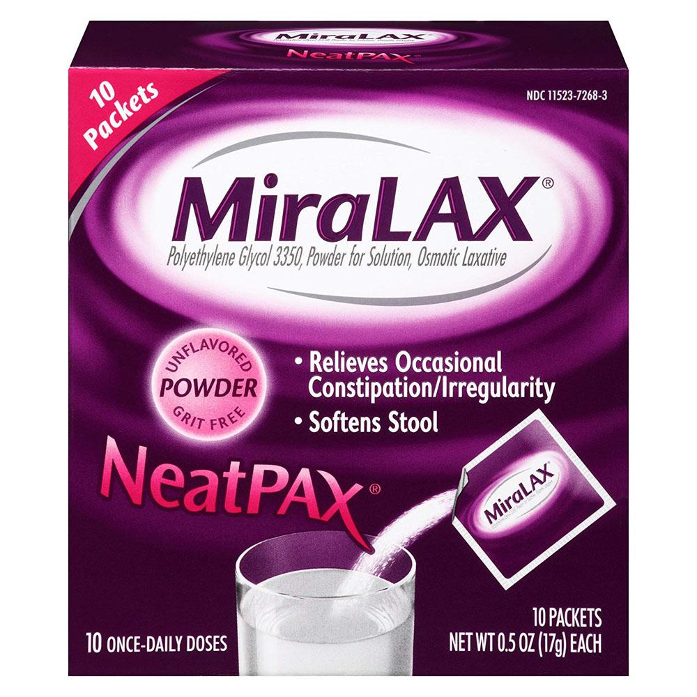 Miralax Single Dose Sachets 17 GRAMS 10 ct Save Rite Medical