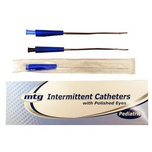 Image of MTG Coude Tip Intermittent Catheter, 8 Fr, 10" Vinyl Catheter with Handling Sleeve