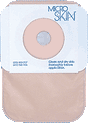 Image of One-piece Colostomy Closed-end Pouch with Microskin® Adhesive Plain Barrier and MicroDerm™ Thin Washer 1" Stoma Opening