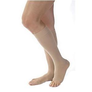 Image of Opaque Knee-High Firm Compression Stockings Medium, Natural