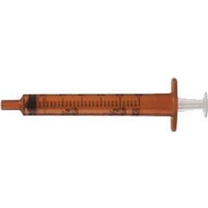 Image of Oral Syringe with Tip Cap 3 mL, Amber (500 count)