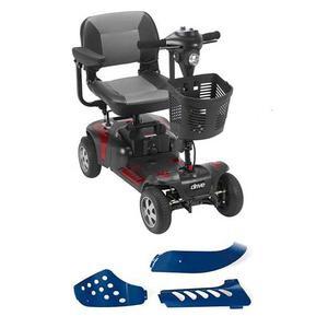 Image of PHOENIX HD 4-Wheel Scooter, 17.5" Folding Seat, Red/Blue