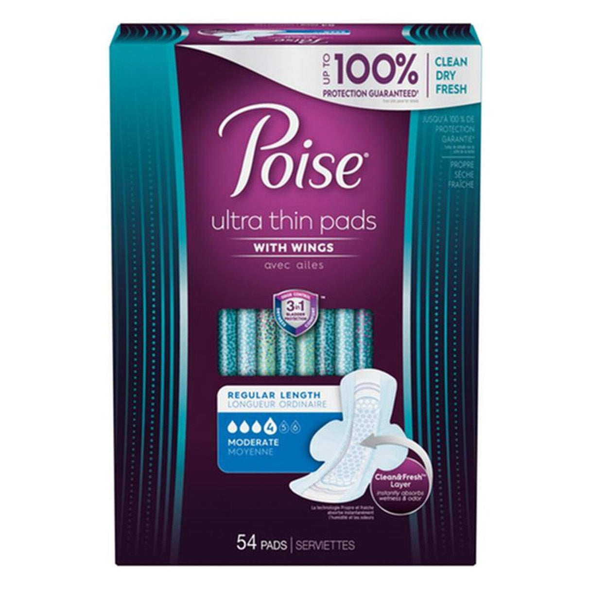 Poise Ultra Thin Women's Incontinence Pads (With Wings) – Save Rite Medical