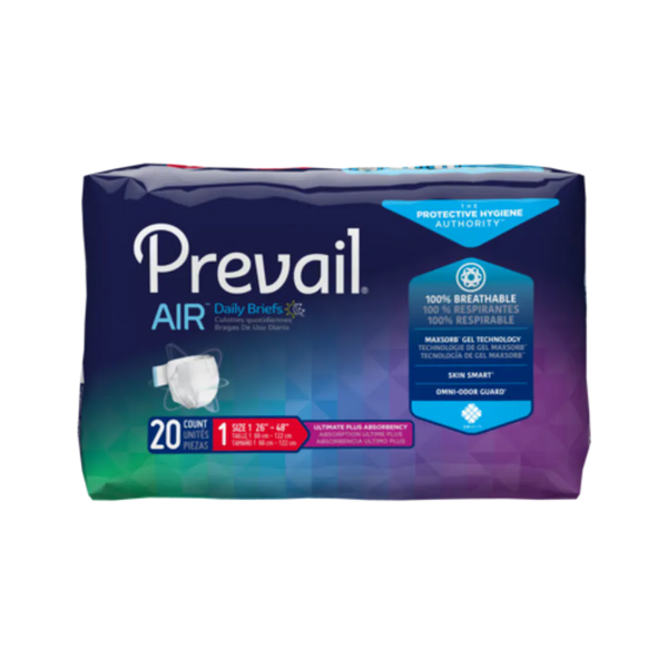 Prevail® Air Plus™ Unisex Daily Briefs, Ultimate Absorbency – Save Rite  Medical