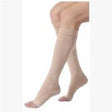 Image of Relief Knee-High Extra Firm Compression Stockings with Silicone Band, Open Toe, X-Large Full Calf, Beige