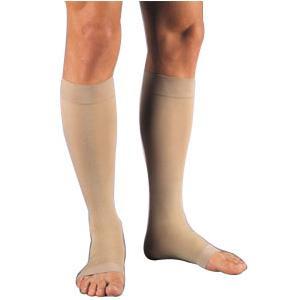 Image of Relief Knee-High Firm Compression Stockings Large Full Calf, Beige