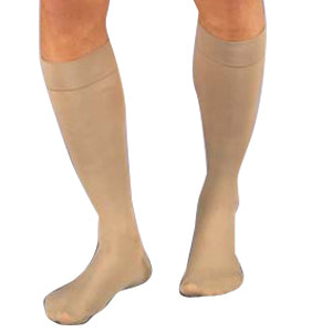 Image of Relief Knee-High Firm Compression Stockings X-Large Full Calf, Black