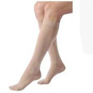 Image of Relief Knee-High with Silicone Band, 20-30 mmHg, X-Large, Full Calf, Closed, Beige