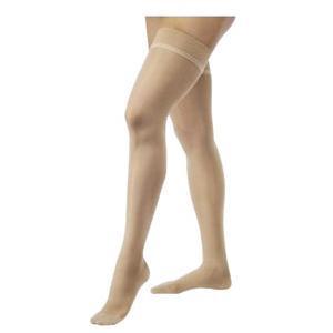 Image of Relief Thigh-High Extra Firm Stocking with Silicone Dot Band, X-Large, 30-40 mmHg, Beige