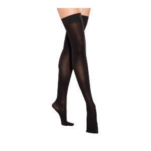 Image of Relief Thigh-High Extra Firm Stocking with Silicone Dot Band, X-Large, 30-40 mmHg, Black