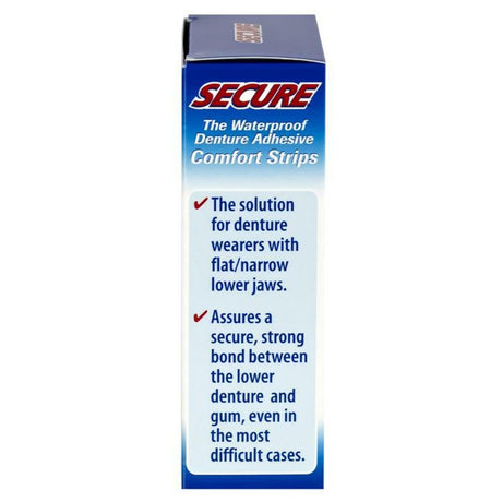 Image of Secure® Denture Adhesive Comfort Strip, 15 Count