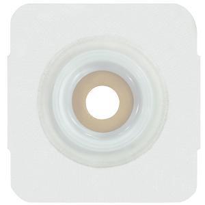 Image of Securi-T USA Extended Wear Convex Pre-Cut 3/4" Wafer White Tape Collar (4" x 4")