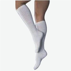 SensiFoot Knee-High Mild Compression Diabetic Sock Large, White