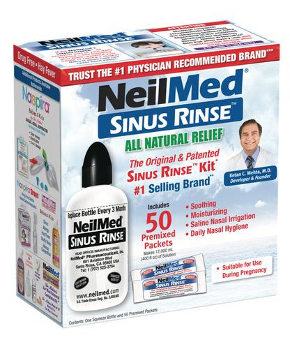 NeilMed Sinus Rinse All Natural Soothing Saline Nasal Rinse Premixed  Packets, 50 count