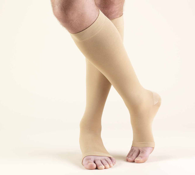 Image of Soft Fit Knee High 20-30Mm Open Toe, 4Xl, Beige