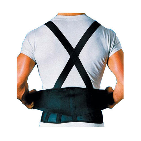 Image of Sport Aid Back Brace with Suspenders, X-Large, Black