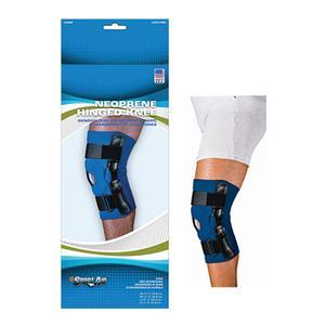 Image of Sportaid Hinged Knee Brace with Open Patella, Neoprene, Blue, X-Large