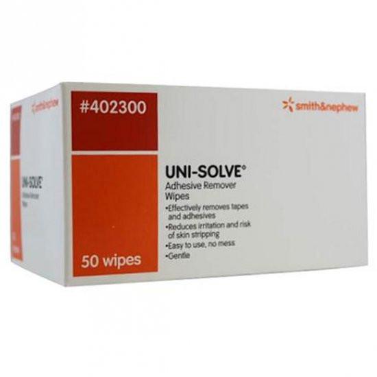 New Smith & Nephew Uni-Solve Adhesive Remover Wipes 50/Box Ref: 402300